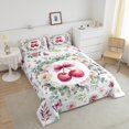 thumbnail image 3 of Pink Floral Bow Tie Twin Comforter Set,Kawaii Bowtie Cherry Bedding Set Room Decor,Cute Butterfly Flower Quilt Bed Set Green Eucalyptus Leaf Down Comforter 2Pcs, 3 of 6