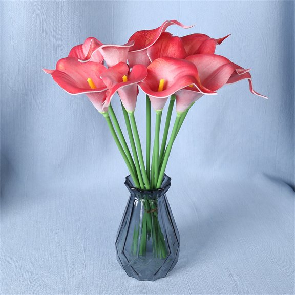 Clearance BANEX Teal Flowers Artificial Artificial Calla Flowers Wedding Bouquet Flower Decor Flower 10Pcs Home Decoration Faux Calla Lilies Flower Clearance Sales Pink