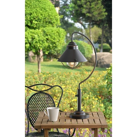 Kenroy Home Coastal Industrial Outdoor Table Lamp Led Edison Bulb