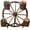 Brown#3, variant on Wood wagon wheel barrel planter,Wagon Wheel Barrel Planter Display,