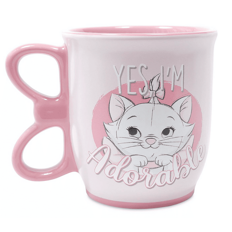 Silver Buffalo Disney The Aristocats Marie Cat In Paris Because I'm A Lady  White & Pink Ceramic Coffee Mug