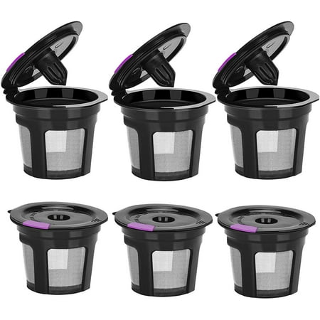 

Pack of 6 Reusable K Cups for Keurig Refillable K CUPS Coffee Filters BPA Free