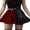 Black Red, variant on Women's Mini Skater Skirt, Casual High Waist Checkerboard Print Color Block Flared Skirt