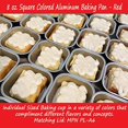 thumbnail image 3 of KitchenDance - Juego de sartenes desechables de postre con tapas, sartenes cuadradas de 4 x 4 pulgadas para hornear pasteles para hoteles, restaurantes, papel de aluminio resistente para h KitchenDance NA, 3 of 9