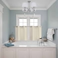 thumbnail image 3 of Ivory White Kitchen Curtains Small Short 39 Inch Length, Modern Pure Ivory White Grommet Top Bedroom Living Room Curtains, Light Filtering Cafe Curtain Drapes 2 Panels Set 55''x39'', 3 of 9