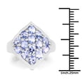 thumbnail image 3 of HauteFacets QR8815TAN-SSR-9 2.38 Carat Genuine Tanzanite 0.925 Sterling Silver Ring - Size 9, 3 of 3