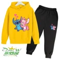 thumbnail image 3 of Ropa deportiva informal con estampado creativo de puntadas de invierno para niños y niñas, camisetas y pantalones para niños, traje deportivo para niños de 3 a 14 años, 3 of 5