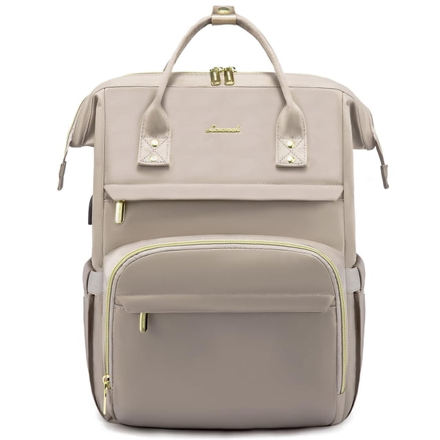 Mochila LOVEVOOK College para portátil de 15,6 pulgadas, impermeable, gris oscuro