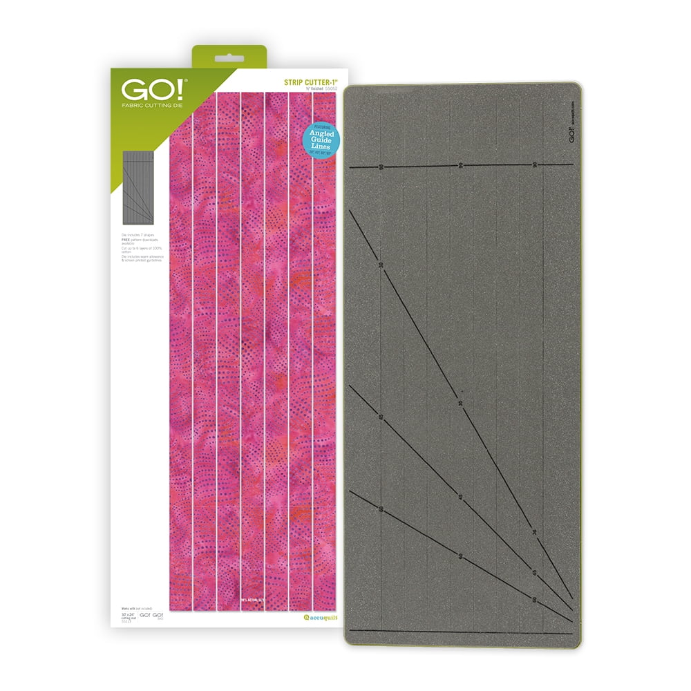 AccuQuilt GO! Strip Cutter1" (1/2" Finished) 7 Strips Fabric Cutting