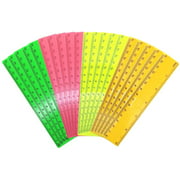 Chris.W 20 Pack Clear Plastic Ruler 6 Inch Straight Ruler Flexible Ruler with Inches and Metric for School Classroom,