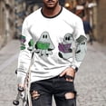 thumbnail image 1 of Styesk Chemises pour Hommes Col Rond Manches Longues Décontracté T-Shirt Imprimé Dégradé, 1 of 5