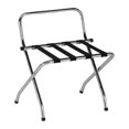 WANCQ Chrome / Black Metal Foldable High Back Luggage Rack
