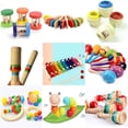 thumbnail image 2 of Juguete educativo Montessori para bebés, rompecabezas 3D de madera con sonido, rompecabezas sensorial, entrenamiento del cerebro, juguete de aprendizaje intelectual Fivean unisex, 2 of 2