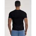 thumbnail image 4 of YUSHOW 3 Pack Mens Athletic Shirts Quick Dry Moisture Wicking Gym Workout T Shirts Crew Neck, US Size L, 4 of 8