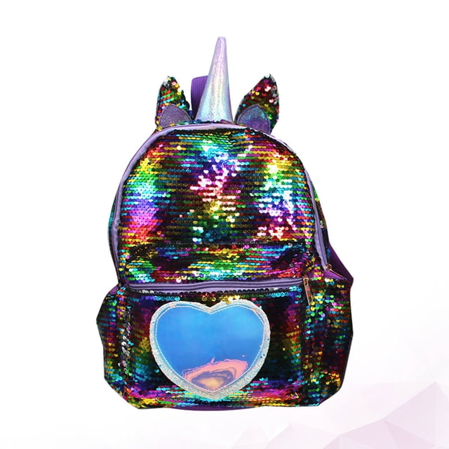 FUTUREORYY Sac à Dos Licorne à Paillettes pour la Rentrée Scolaire, Voyage et Rangement, Grande Capacité, Couleurs Assorties