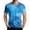 Light Blue, variant on Men's V-Neck Short Sleeve T-Shirt with Gradient Effect - Soft Blend Color Design for Casual Hangouts, Beach Trips and Fashion-Forward Daily Wear,Blue L