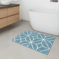 thumbnail image 2 of Soft&Cuddly Royal Blue 20 inch x 30 inch Bath Mat | Soft Bathroom Rug | Non-Slip, Ultra-Absorbent, Quick-Dry & Machine Washable | Stylish Geometric Decorative Shower Mat, 2 of 4