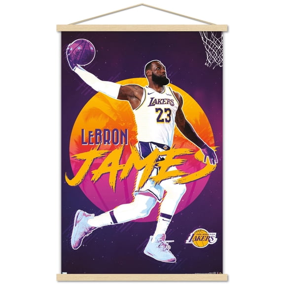 NBA Los Angeles Lakers - LeBron James 20 Wall Poster with Magnetic Frame, 22.375" x 34"