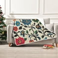 thumbnail image 7 of Yayeee Throw Blanket for Couch Soft Warm 60" x 80" Sofa Chair Bed Decoration, Vibrant Floral, 7 of 7