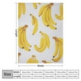 thumbnail image 4 of Jiayy  Banana Fruit Lightweight Super Soft Cozy Throw Blanket Warm and Lightweight Soft Flannel Blankets  for Puppy Bed Blanket, 4 of 6