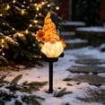thumbnail image 5 of Christmas Solar Stake Light, Water-Proof Outdoor Solar Christmas LED Decorations with Gnome & Flower for Patio Yard Lawn, Holiday Party Decor, 5 of 6