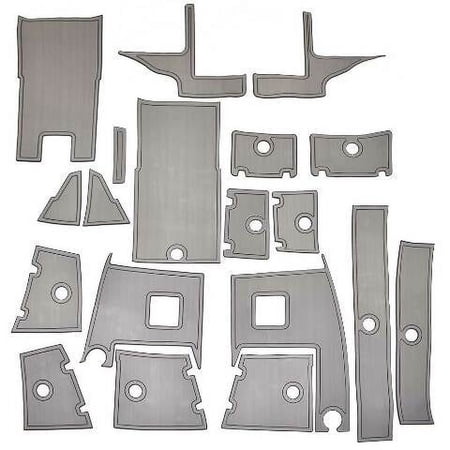 Larson Boat Non-Skid Deck Mats 8137925 | FX 1850 TL Gray Black (19PC)