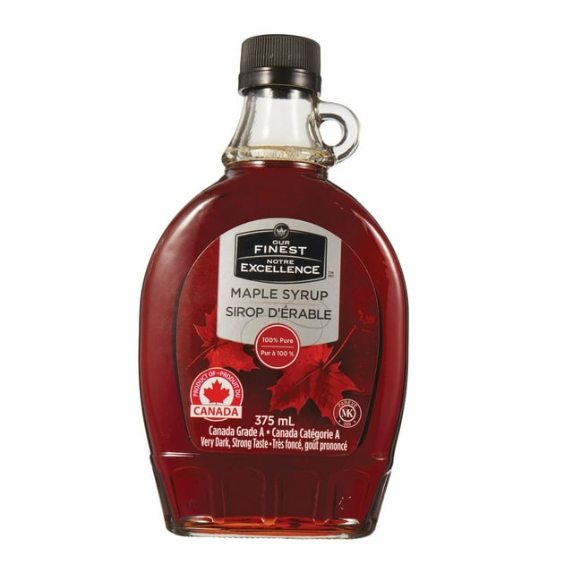 Our Finest 100% Pure Maple Syrup Canada Grade A Very Dark, Strong Taste
