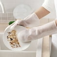 thumbnail image 3 of Uso en el hogar Lavar platos Guante Cepillo Limpieza de cocina Antideslizante Impermeable Gel de sílice Estropajo, 3 of 8