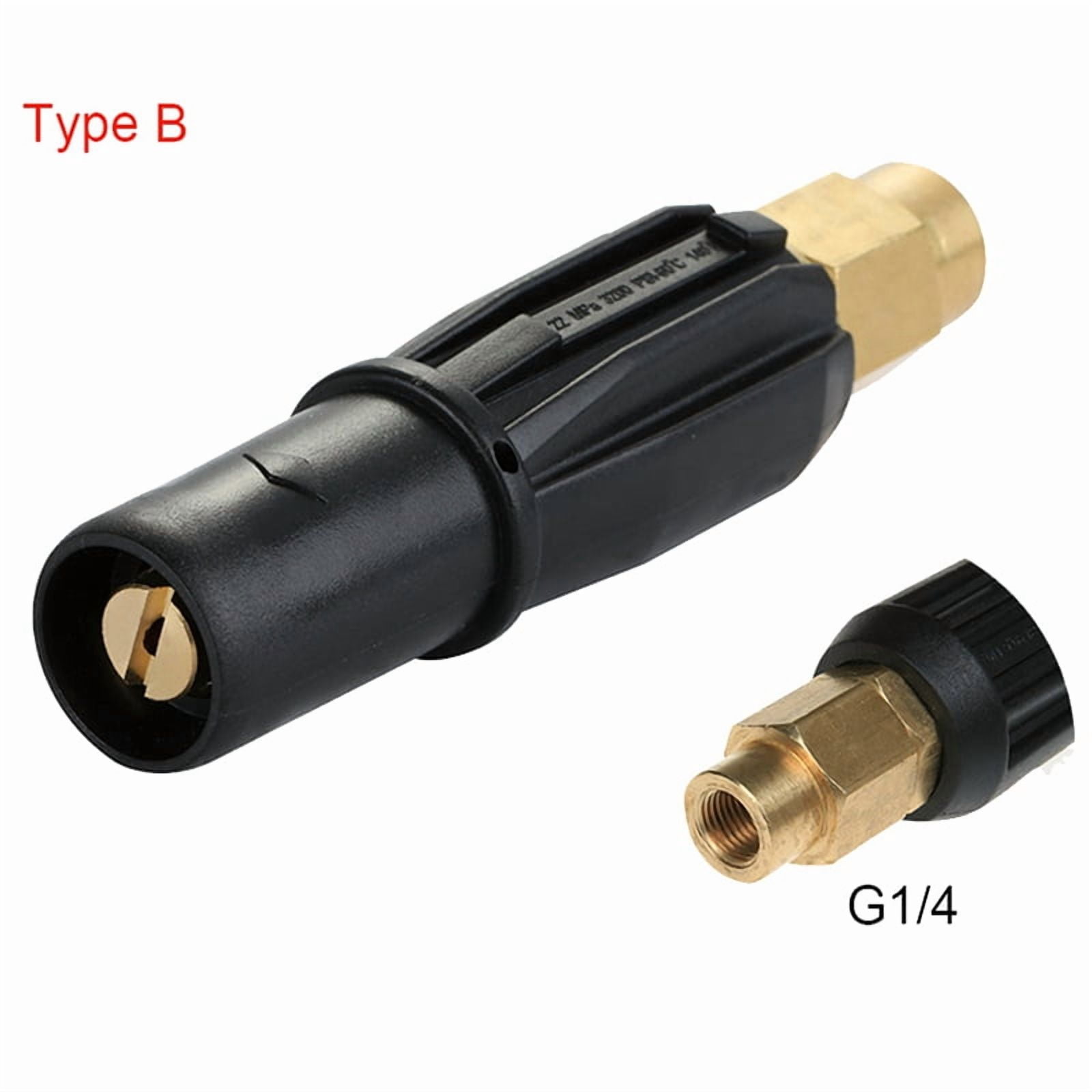 2X Brass Fan-Shaped Snow Foam Nozzle Self-Priming Nozzle for High Pressure Washer Generator Car Cleaning Accessory G1/4