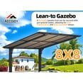 thumbnail image 3 of AECOJOY 8'x8' Gazebo, Outdoor Wall Mounted Hardtop Gazebo & Pergola with Aluminum Frame for Patio, Porch and Backyard in Black, 3 of 10