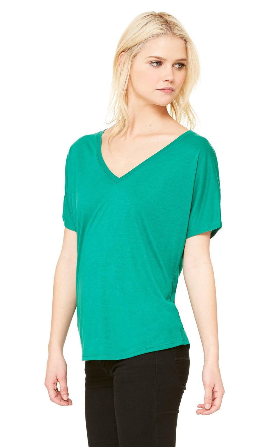 Women's Flowy Simple V-Neck T-Shirt