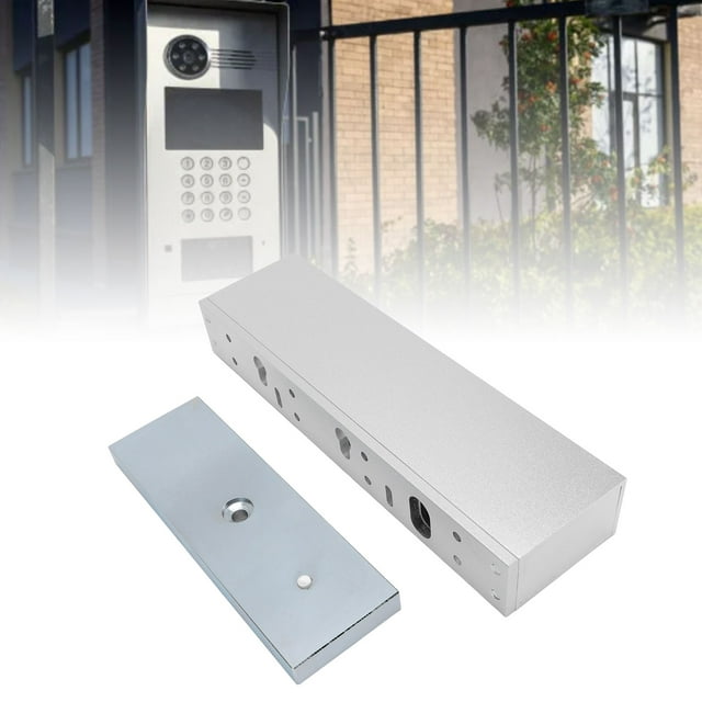 Acceso a la puerta bloque de electromagnet, supresor de voltaje supresor bloqueo magnético eléctrico de Aleación de aluminio 500 kg 1200 lb de fuerza fuerza de 12 V modo nc seguro seguro