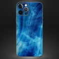 thumbnail image 4 of DesignSkinz Vivid Agate Vein Slice Blue V10 Full-Body Skin Decal Wrap Cover for iPhone SE, 4 of 9
