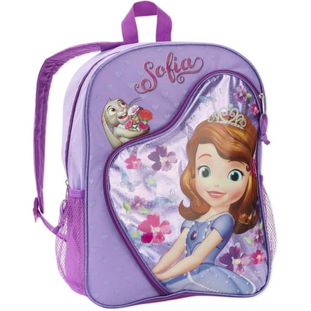 Disney 16'' Deluxe Heart Shaped Pocket and Polka Dots Kids Backpack