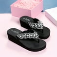 thumbnail image 3 of Utoimkio Wedge Sandals for Women Dressy Women's Summer Flip-flop Beach Sandals Platform Rhinestone Shoes, 3 of 4