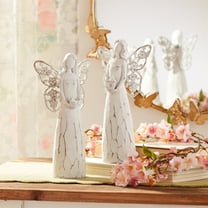 Melrose Butterfly Winged Angel Figurines - 10.25" - White - Set of 4