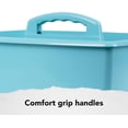 thumbnail image 4 of Storex 2-Compartment Large Caddy – Multipurpose Classroom Organizer with Handle, Teal, 6-Pack (00959F06C), 4 of 8