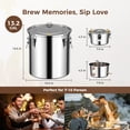 thumbnail image 6 of CAMMOO 3 Pots Stainless Steel Water Distiller 13.2Gal/50L with Thermometer, Condenser and Thump Keg, 6 of 8