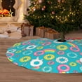 thumbnail image 2 of Cauagu 48" Christmas Tree Skirt Donut Pattern Christmas Tree Decorations Tree Mat for Xmas Decorations Occasion Holiday Home Decor -48", 2 of 7
