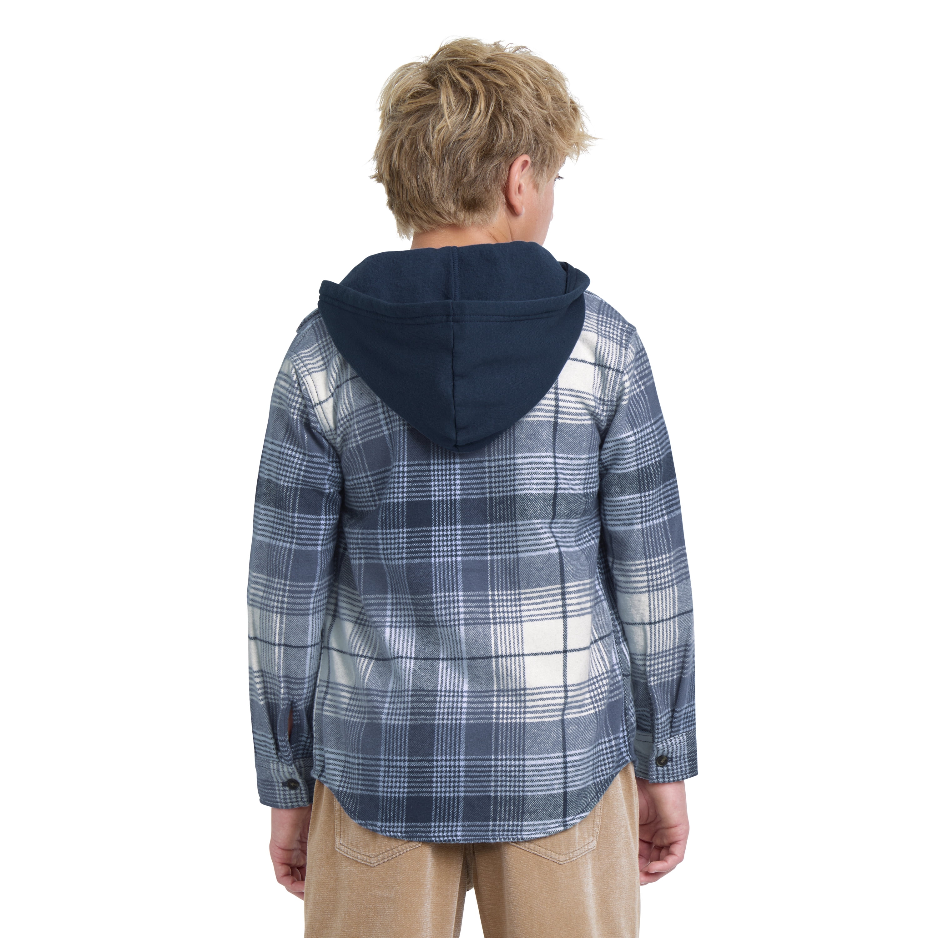 Levi Strauss Signature Boys Hooded Plaid Flannel, Sizes 4-18