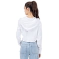 thumbnail image 3 of Sudadera Para Mujer Crop Con Capucha Y Cierre Quarry Color Blanco, 3 of 4