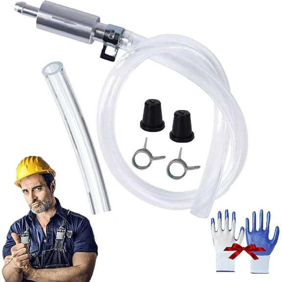 Brake Bleeder Hose - One Way Check Valve Tube Bleeding Tool Kit, Aluminum Body Tube Kit for Hydraulic System Bleeding, Car Clutch Fluid Replacement Hose for Car,Motorcycle,Electric Vehicle(1PC)