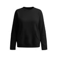 thumbnail image 3 of Jaunzuar Crewneck Sweatshirts Women Solid Color Pullover Sweatshirts Casual Fleece Soft Sweat Shirts with Pockets S, 3 of 5