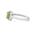thumbnail image 4 of 14k White Gold Oval Peridot And Diamond Ring, 4 of 6