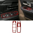 thumbnail image 1 of Real Bright Soft Car Interior Carbon Fiber Sticker DecorationFor RAM 1500 4-Door Red Carbon Fiber Front Door Control CoverAuto Car Protection Interior Accessories, 1 of 8