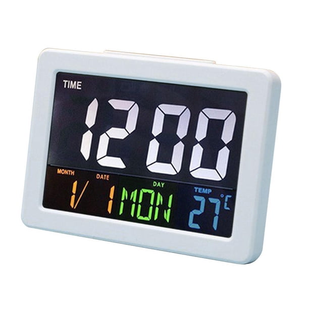 Temporizador Digital Injueey despertador LCD Decoración del hogar Blanco