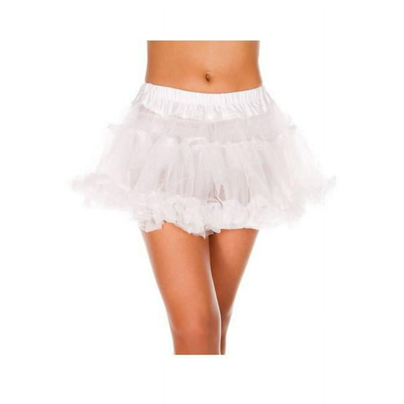 Music Legs 721-WHITE Trim Petticoat - White