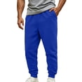 thumbnail image 5 of Dagugfen Men's Sweatpants Drawstring Cinch Bottom Elastic Waisted Full Length Straight Leg Jogger Pants with Pockets(S,Blue), 5 of 8