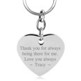 thumbnail image 4 of Photos Engraved - Custom Photo Engraved Heart Key tag in Stainless Steel - Free reverse side engraving - W-MHPM-KEY, 4 of 6