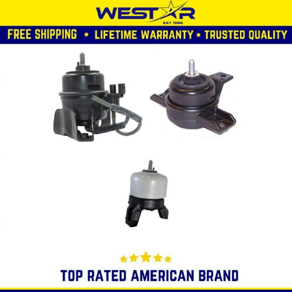 Engine Motor Mount 3PCS Set Compatible for 2007-2009 Hyundai Santa Fe 2.7/3.3L Auto Trans Replaces 9348 9355 9315